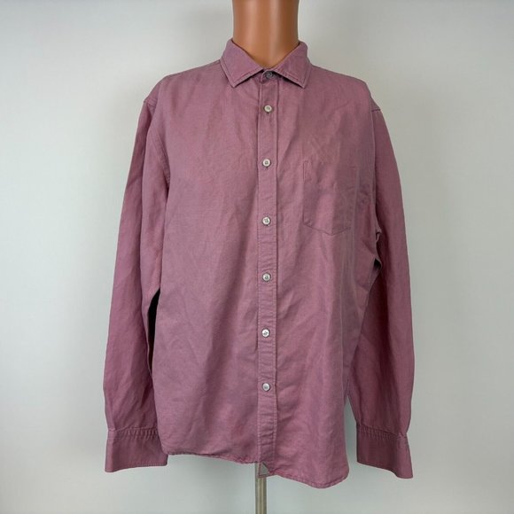 UNTUCKit Harken Shirt Mens Size XL Red Button Up Long Sleeve Wrinkle Free - Picture 2 of 5
